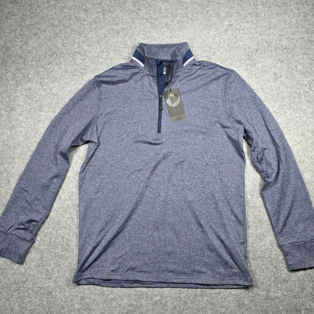 Motion Quarter Zip Mens Medium Night Shadow Timber Edge 1/4 Zip Heathered